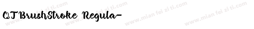 QTBrushStroke Regula字体转换